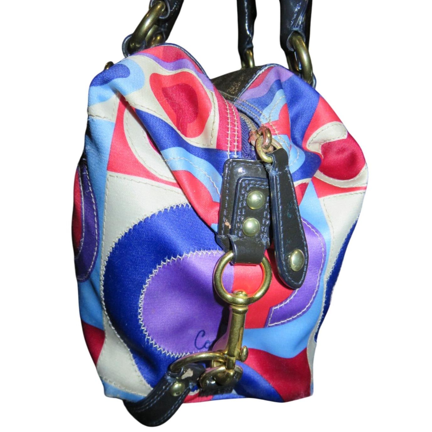 Coach Madison Sabrina Graphic Op Art Convertible Strap Satchel 