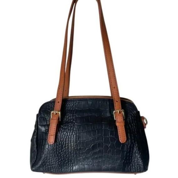 Borsa A Tracolla Valentina Vera Pelle Made In Italy - Corallo Pebbled - Media - 4