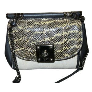 Coach Color block Exotic Python Snakeskin Leather Drifter Chain Crossbody Strap