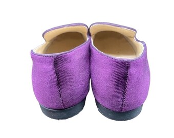 Royal Swank Purple Crushed Velvet Slip on Loafers Driving  display picture 2