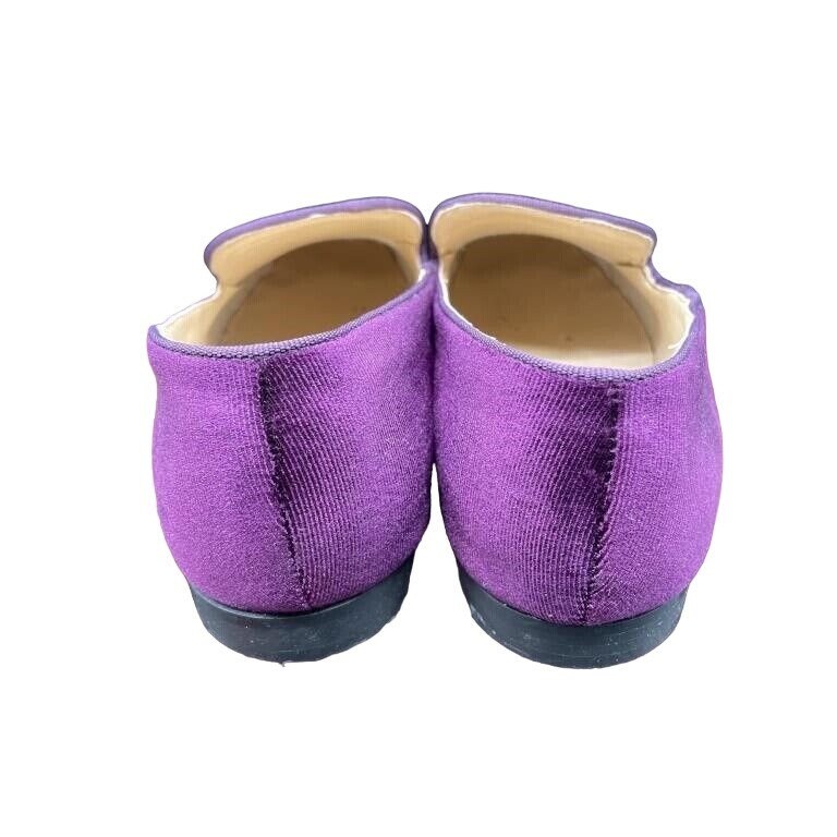 Royal Swank Purple Crushed Velvet Slip on Loafers Driving  display picture 3