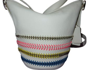 Coach 1941 Amanda Darcy Kiss Lock Kisslock Woven Clutch on