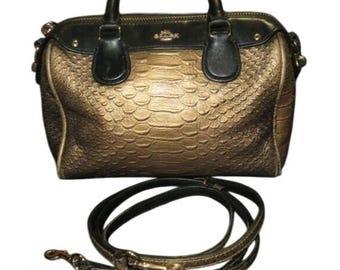 Coach 1941 Amanda Darcy Kiss Lock Kisslock Woven Clutch on