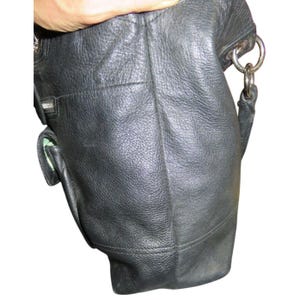COACH Hampton 15694 zwarte leren handtas met klep en klep met klep en sluiting afbeelding 8