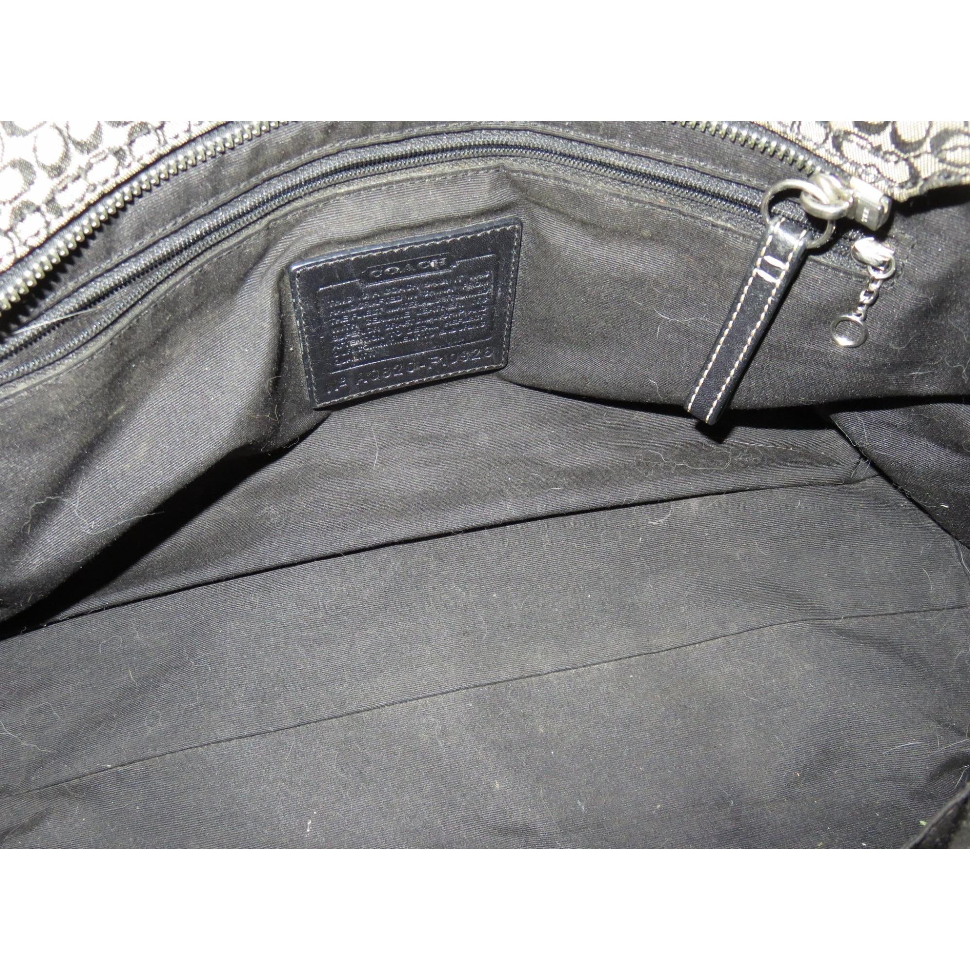 Coach Y2K Soho Black & Gray Jacquard Signature Satchel Tote Bag 