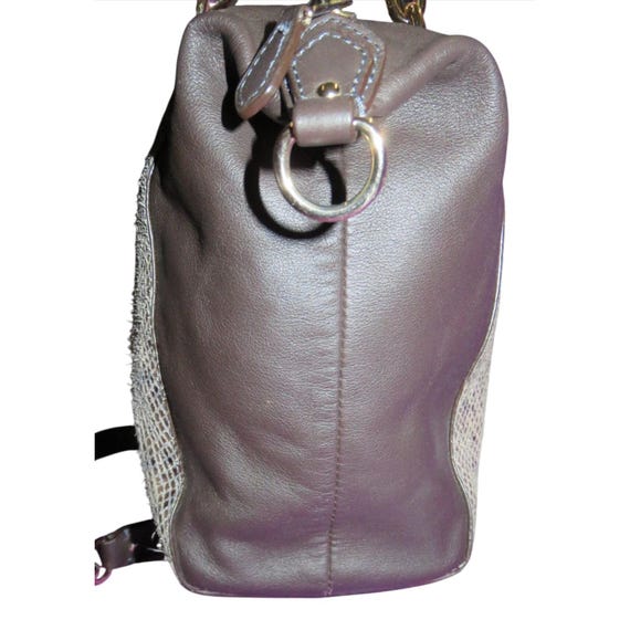 Coach Colette Brown Gray Exotic Python Graphite E… - image 3