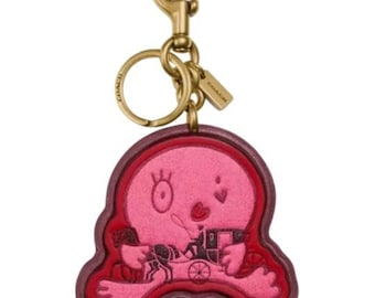 COACH レザーウェア 1941 オレンジレザー ラージ ハングタグ FOB