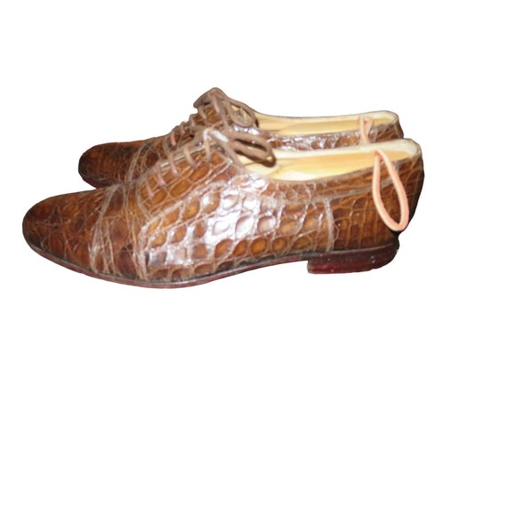 Bally\'s Exotic Italian Embossed Leather Brown Oxford Lace Up Dress Shoes sz 9 Bally main image 3