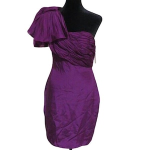 sachin and babi light blue dress Marchesa Notte Pleated Long Sleeve Chiffon Mini Dress main image 1