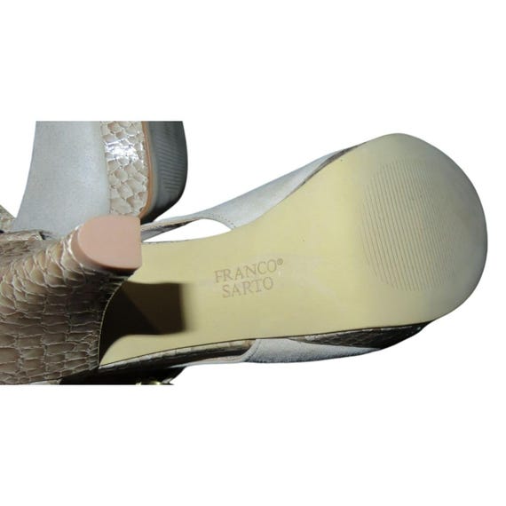 Franco Sarto Italian Mixed Suede & Python Embosse… - image 9
