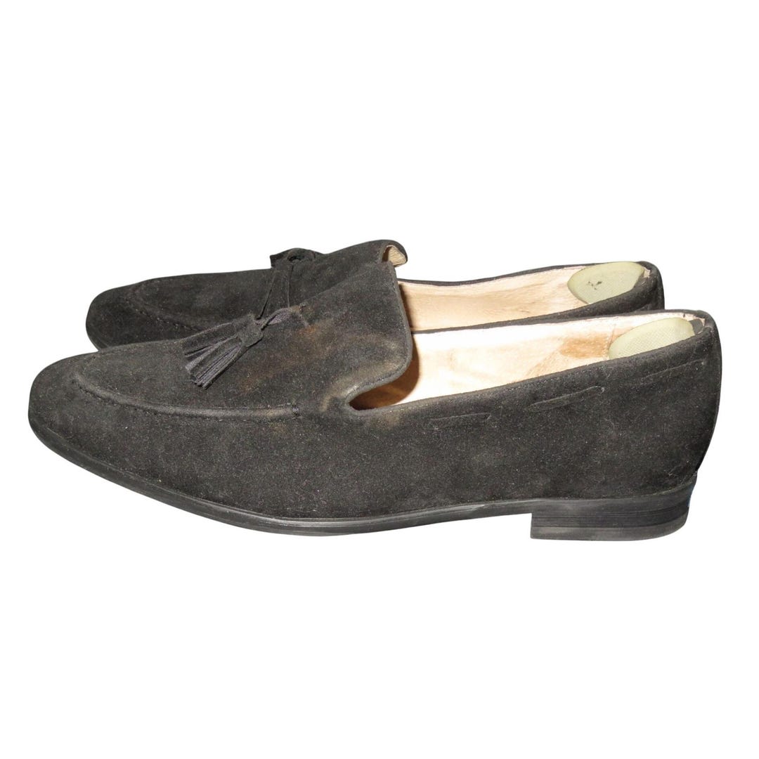 ELANROMAN Luxury Black Suede Leather Tassel Driving Moccasin  display picture 3