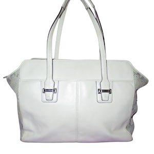 Coach Taylor Ivory Mixed Exotic Python Leather Alexis Shoulder Tote Bag
