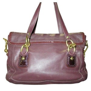 Sac violet Coach Kristin Spectator autruche en cuir mélangé gaufré à rabat image 2