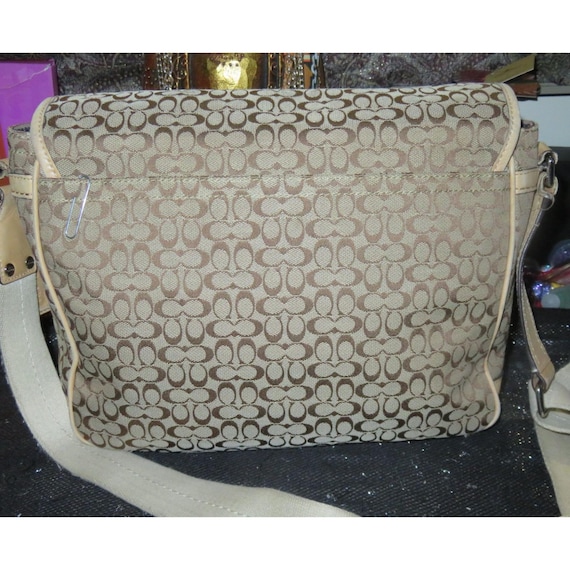 Coach Signature Jacquard & Leather Messenger Bag, Crossbody