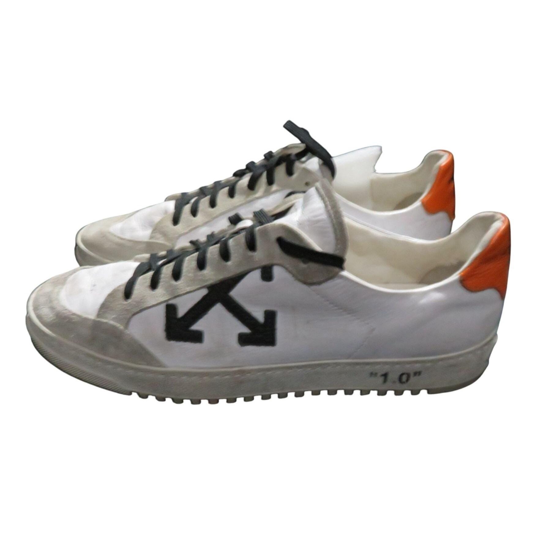 off white half half sneakers