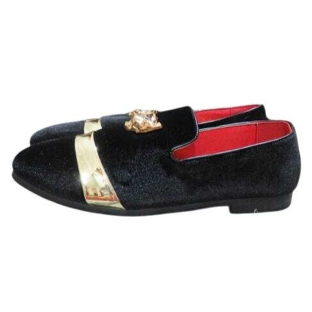 Santimon Velvet Tuxedo Lion Head Loafers Driving Shoes Smoking Slippers size 12 Amazon.com | Santimon Men main image 2