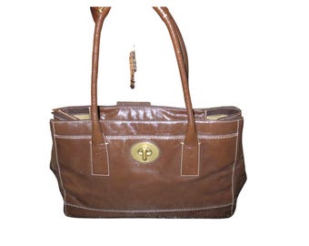 Vintage COACH Leather Tote Bag 9872 • Full-grain Glove-tanned