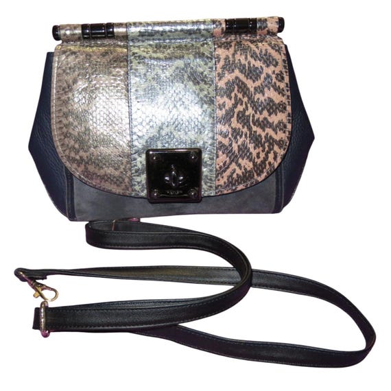 Coach Color block Exotic Python Glove tanned Leat… - image 14