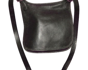 RARE Coach 9988 Black Leather Berkeley Saddle Crescent Bag