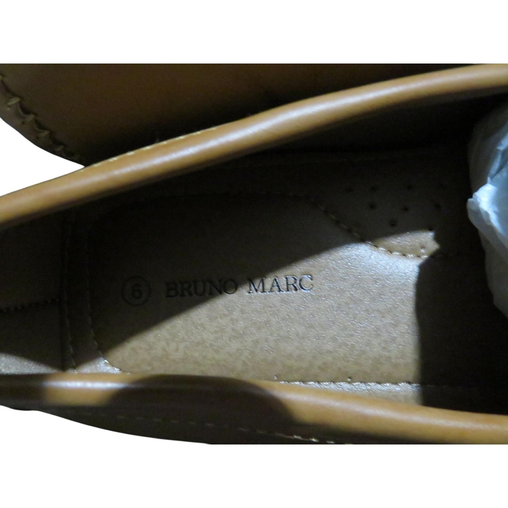 Bruno Marc Tan Leather Loafer Driving Shoes Moccasins Slip 