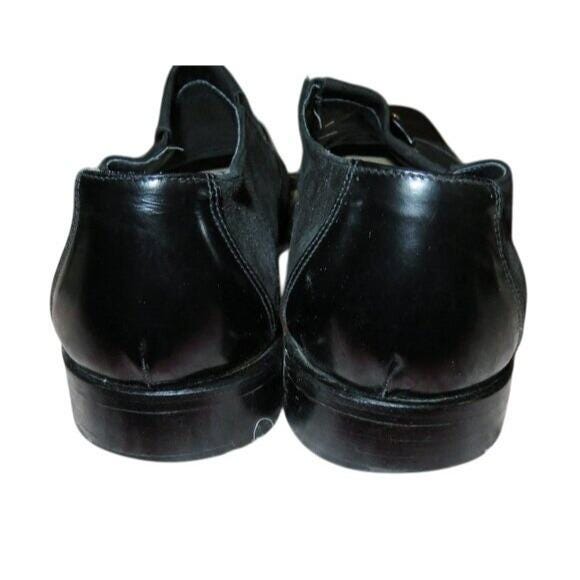Versace Medusa Head Leather & Suede Derby Oxford Loafers Black Dress Shoes 13 Versace Medusa Head Black Italian Leather & Suede Derby  main image 4