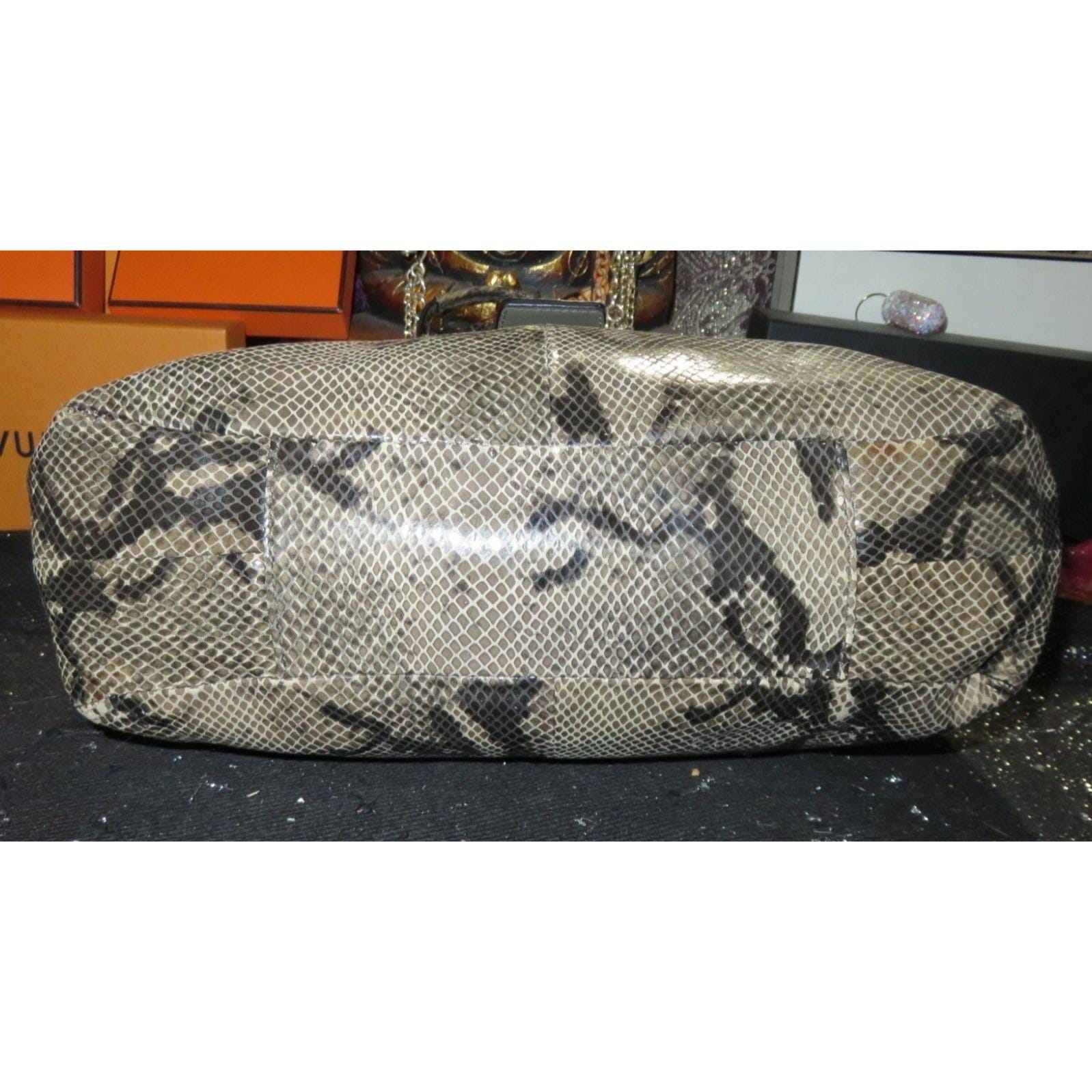 Coach Soho Lynn Python Embossed Exotic Leather Hobo Handbag