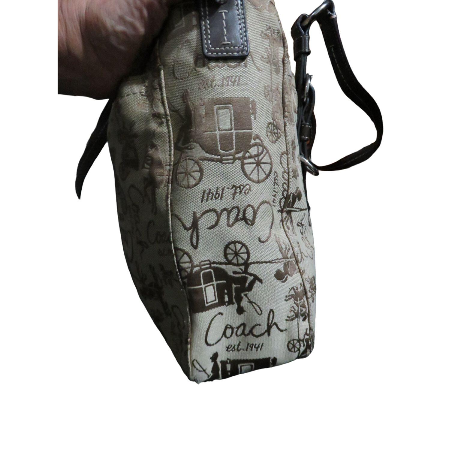 AUTHENTIC COACH CHELSEA HORSE & CARRIAGE DUFFLE SOLD Coach Chelsea Optic Signature duffle shoulder Bag Price  main image 4