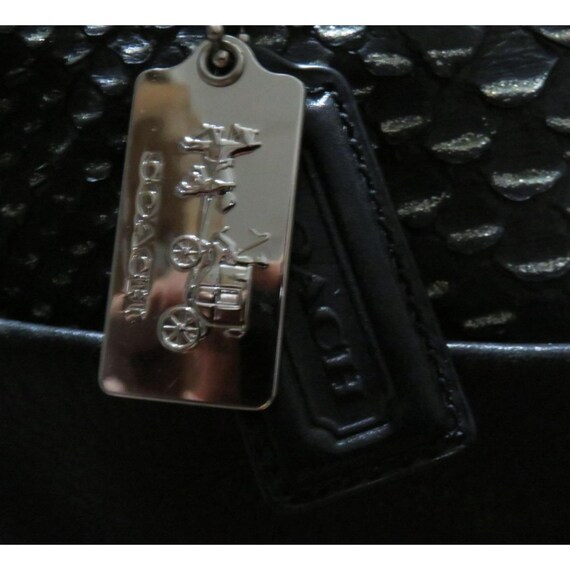 Coach Madison glitter python Sadie Flap Leather C… - image 7