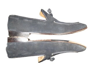 Barney\'s New York Italian Suede Leather tassel embellished loafers 9.5 Vintage Barney main image 3