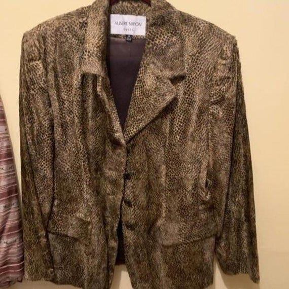 Albert Nipon Vintage Leopard two-piece power care… - image 1