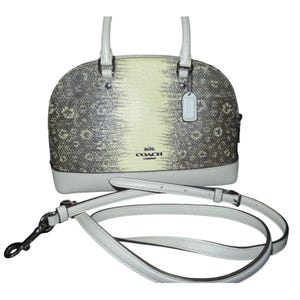 Coach Lizard Embossed Leather Mini Sierra Crossbody Dome Satchel