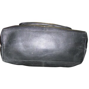 COACH Hampton 15694 zwarte leren handtas met klep en klep met klep en sluiting afbeelding 10
