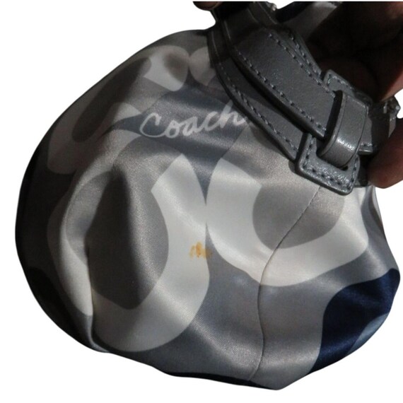 Coach Madison Clover Sophia Signature Logo Satchel Gray Sateen 