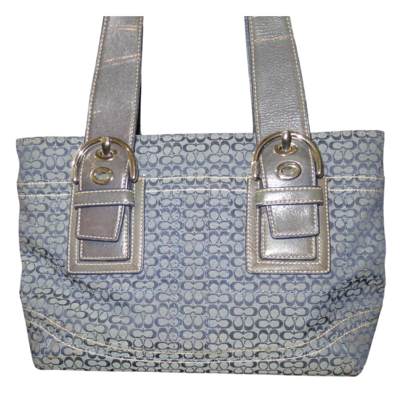 バッグ Coach Ergo Signature C Canvas Denim Bag Coach denim ergo signature - Gem