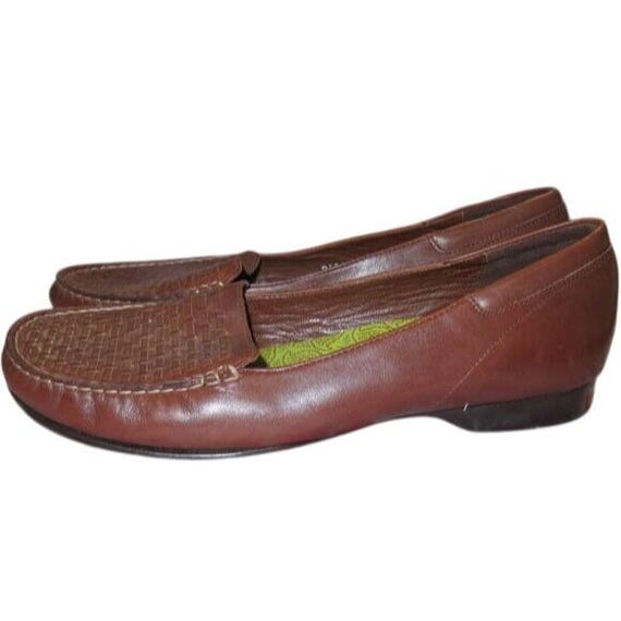 Cole Haan Brown Woven Italian Leather Classic Loafers Size  display picture 3