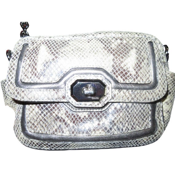 Coach Campbell Me Iridescent Python Embossed Exot… - image 14