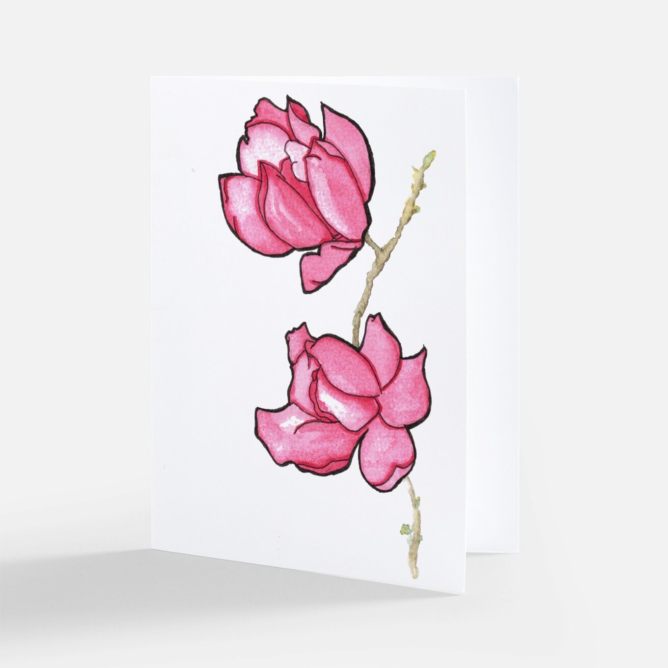Magnolias in Color Note Card Set - Etsy