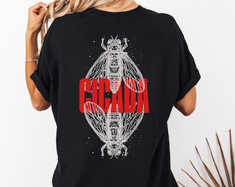 cicada whimsigoth clothing cicada shirt cicada tshirt moth shirt bug shirt entomology shirt insect shirt naturalist granola girl