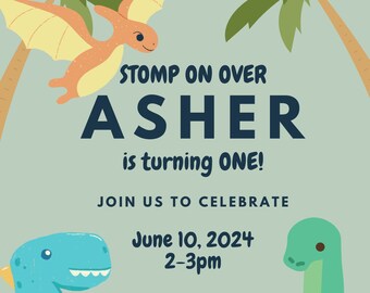 Dinosaur Birthday Invitation