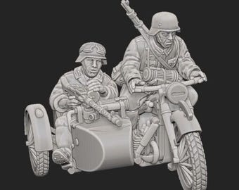 Duitse Kradschutzen-motorfiets met MG