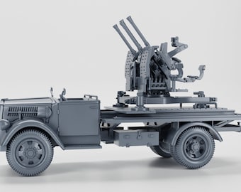 ドイツのオペル ブリッツ (20 mm Flakvierling 38 対空砲 + 砲手 1 名