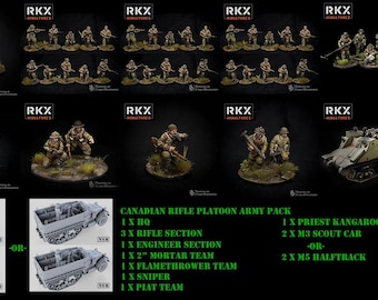 Canadian British Rifle Platoon with Transports