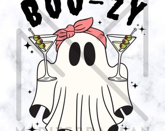 Boozy Ghost Martinis Halloween PNG, Halloween Ghost Digital Art, Funny Ghost Clipart, Halloween Tumbler Digital Download, Martini Ghost PNG