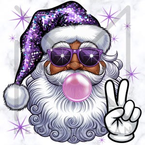 santa dressed in purple Purple Santa ~ Merry Christmas