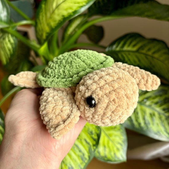 Schildkröte Häkeltier l Handgemachtes Plüschtier l Schildkröte Plüschtier Geschenk l Stofftier Kuscheltier Amigurumi