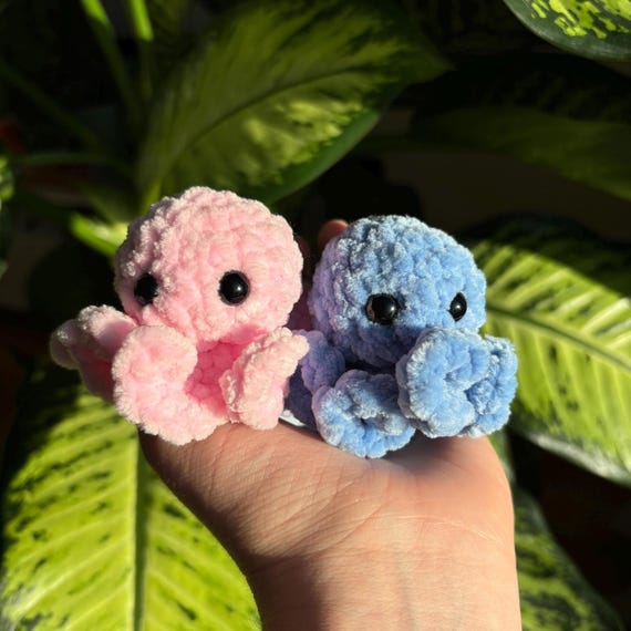 Mini Oktopus Häkeltier | Handgemachtes Plüschtier  l Oktopus Plüschtier Geschenk l Stofftier Kuscheltier Amigurumi
