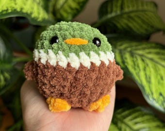 Crochet Duck Toy | Stress Relief Fidget Toy Anti-Stress Ball | Handmade Plush Toy | Crochet Mallard Duck | Stuffed Animal Cuddly Toy Amigurumi