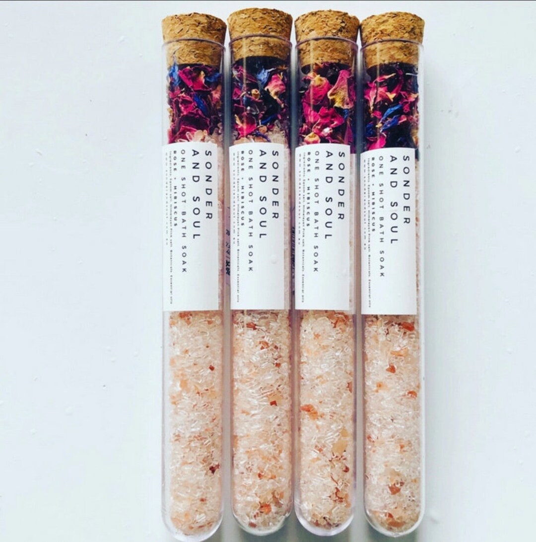 Large Test Tube Bath Salts Rose & Hibiscus Bath Salts Bulk Bath Salts ...