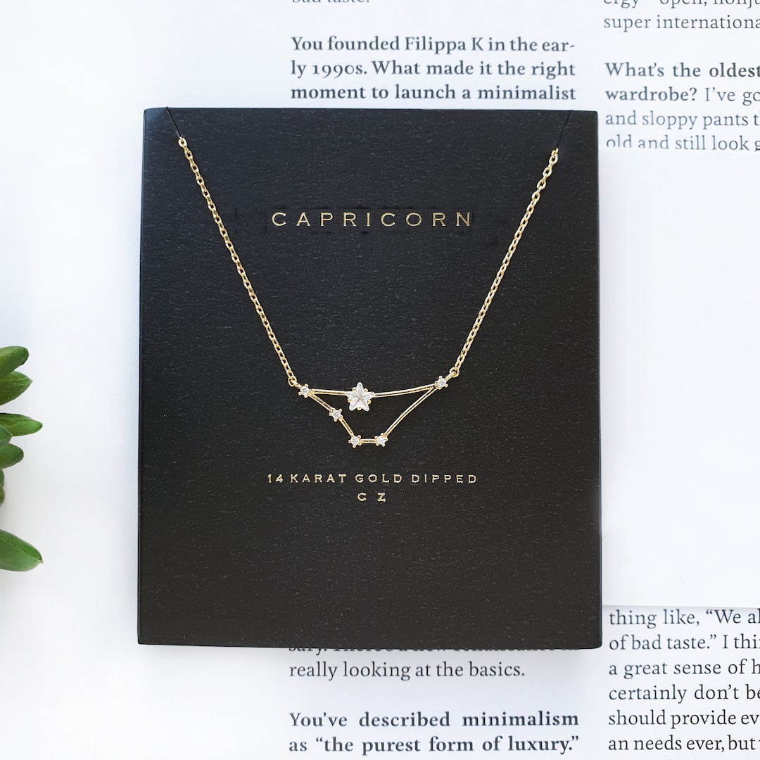 [Julie Vos] Zodiac Delicate Necklace - Capricorn main image 0