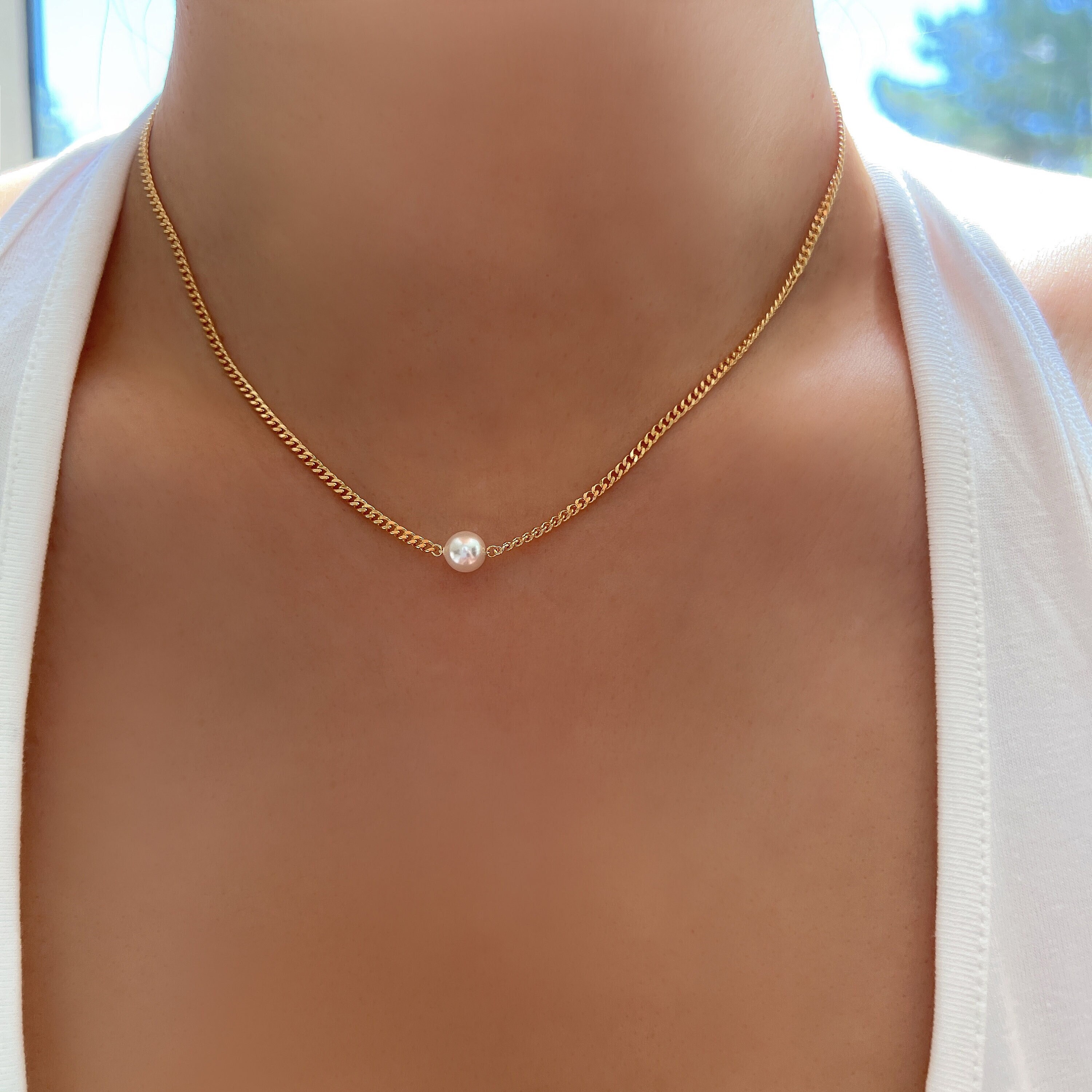 ネックレス・ペンダント Vine Chain Necklace 14K Gold Vine Chain Necklace for Woman/ 14K Solid Yellow
